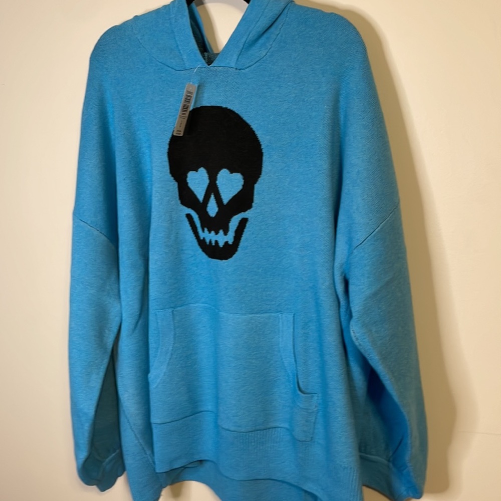 TORRID Luxe Crop Skull Hoodie - Picture 3 of 14